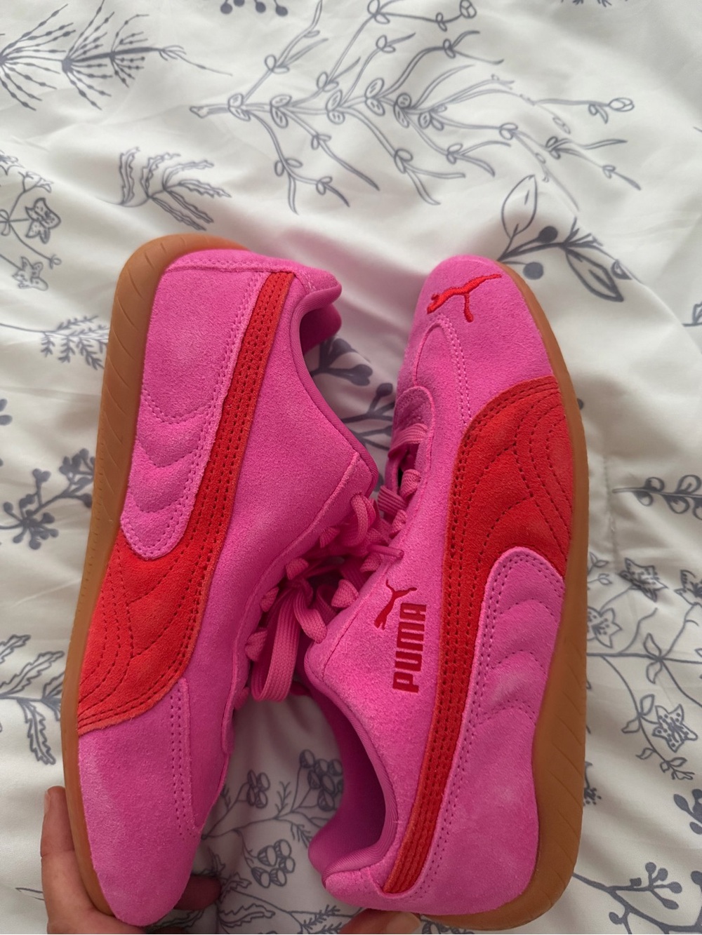 Puma speedcat Pink & Red Suede Sneakers